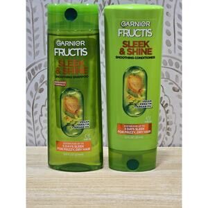 Garnier Fructis Sleek & Shine Smoothing Shampoo 12.5 oz & Conditioner 12 oz Set